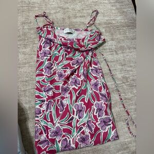 resa naomi hibiscus mini dress size xs
